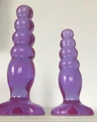 Комплект з 2х анальних пробок Doc Johnson Crystal Jellies Anal Delight Traner колір фіолетовий (12651017000000000) - зображення 6