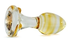 Анальная пробка Crystal Kiss цвет желтый (16918012000000000) - изображение 1