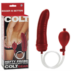 Анальна пробка з грушею Colt Hefty Probe Inflatable Butt Plugs колір червоний (13034015000000000) - зображення 1