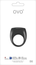 Ерекційне кільце у вигляді персня з вібрацією OVO B6 колір чорний (12393005000000000) - зображення 4