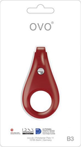 Эрекционное кольцо с вибрацией OVO B3 Vibrating Ring цвет красный (12390015000000000) - изображение 4