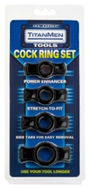 Набір эрекционных кілець TitanMen Cock Ring Set колір чорний (13228005000000000) - зображення 2
