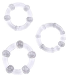 Набор эрекционных колец Chisa Novelties Beaded Cock Rings цвет прозрачный (20754041000000000) - изображение 1