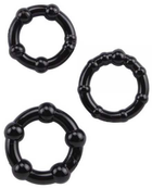 Набір эрекционных кілець Chisa Novelties Beaded Cock Rings колір чорний (20754005000000000) - зображення 1