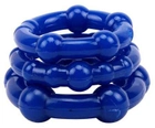 Набор эрекционных колец Chisa Novelties Beaded Cock Rings цвет синий (20754007000000000) - изображение 3
