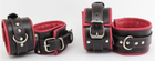Чорно-червоний комплект наручників і поножі Scappa розмір M (21675000008000000) - зображення 1