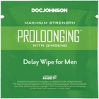 Пролонгують серветки Doc Johnson Proloonging with Ginseng Delay Wipes for Men, 10 шт (22353000000000000) - зображення 2