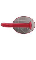 Вибратор Elite Vibrating 10 Inch Dildo Silicone Waterproof Red (10313000000000000) - изображение 3