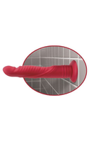 Вібратор Elite Vibrating 8 Inch Dildo Silicone Waterproof Red (11656000000000000) - зображення 3