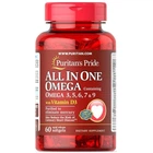 Жирні кислоти Puritans Pride Omega 3, 5, 6, 7, 9 з вітаміном D3 60 капсул