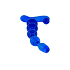 Анальный стимулятор-пробка Baile Bendy Twist цвет голубой (02618008000000000) - изображение 4