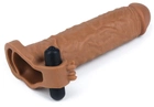 Насадка на пеніс з вібрацією Pleasure X-Tender Series Perfect for 5-6.5 inches Erect Penis колір коричневий (+18912014000000000) - зображення 4