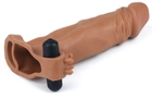 Насадка на пенис с вибрацией Pleasure X-Tender Series Perfect for 5-6.5 inches Erect Penis цвет коричневый (18913014000000000) - изображение 8