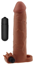 Насадка на пенис с вибрацией Pleasure X-Tender Series Perfect for 5-6.5 inches Erect Penis цвет коричневый (18911014000000000) - изображение 1