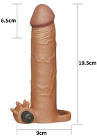 Насадка на пеніс з вібрацією Pleasure X-Tender Series Perfect for 5-6.5 inches Erect Penis колір коричневий (18911014000000000) - зображення 6