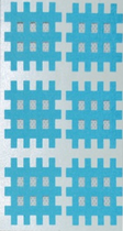 Крос тейп тип В, DL Cross Tape В 2х3 (спіральний тейп) 20 аркушів/упаковка блакитний - зображення 1
