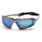 Очки защитные с уплотнителем Pyramex HIGHLANDER Silver Anti-Fog, синие зеркальные - изображение 1