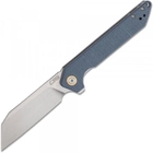 Нож складной CJRB Rampart (длина: 209мм, лезвие: 89мм), серо-голубой - изображение 1