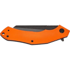 Нож складной SKIF Eagle BSW (длина: 230мм, лезвие: 95мм, черное), оранжевый - изображение 4