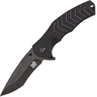 Нож складной SKIF Griffin II BSW (длина: 218мм, лезвие: 94мм, черное), черный - изображение 1