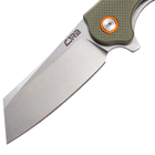 Нож складной CJRB Crag (длина: 207мм, лезвие: 87мм), оливковый - изображение 2