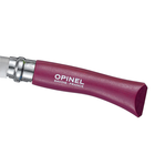 Ніж складаний Opinel №7 Inox (довжина: 185мм лезо: 80мм) пурпурний - зображення 3