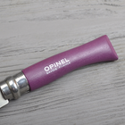 Ніж складаний Opinel №7 Inox (довжина: 185мм лезо: 80мм) пурпурний - зображення 6