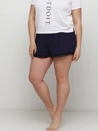 Пижамные шорты женские H&M 0761410_03 XS Темно-синие (KAY2000000908472)