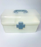 Аптечка-органайзер для ліків, контейнер пластиковий для медикаментів, розмір: 22х12х13 см - зображення 2