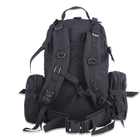 Рюкзак тактический с подсумками B08 черный, 55 л - изображение 3