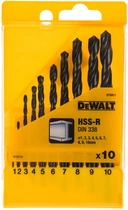 Набор сверел DeWalt HSS-R по металлу 10 шт (DT5911)