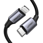 Зарядний кабель Ugreen MFi сертифікований USB-C to Lightning 1М Black (US304)