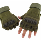 Мужские перчатки тактические Oakley беспалые зеленые размер М окружность ладони 19-21 см (EI-711-V) - изображение 1