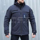 Куртка тактическая FCTdesign зимняя Патрол Софтшелл 60-62 синяя - изображение 3