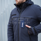 Куртка тактическая FCTdesign зимняя Патрол Софтшелл 52-54 синяя - изображение 4