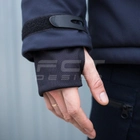 Куртка тактическая FCTdesign зимняя Патрол Софтшелл 52-54 синяя - изображение 6