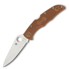 Нож складной Spyderco Endura 4 Flat Ground (длина: 222мм, лезвие: 96мм), коричневый - изображение 1