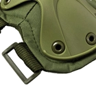 Комплект захисту тактичної наколінники налокітники AOKALI F001 Green - зображення 4