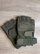 Перчатки тактические беспалые замшевые MFH Protect, цвет олива, M - изображение 1