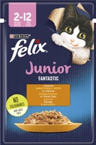 Упаковка влажного корма для котят Purina Felix Junior Fantastic с курицей в желе 26 шт по 85 г (7613039832196) - изображение 2