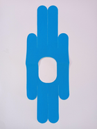 Тейпы для коліна Pre-cut, кінезіо пластир для коліна (упаковка 2 шт), блакитний - зображення 1