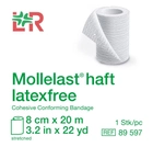 Бинт самофіксуючий Mollelast® haft latex free 8 см х 20 м - зображення 3