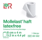 Бинт самофіксуючий Mollelast® haft latex free 8 см х 4 м - зображення 3