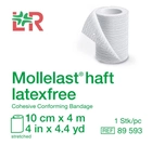 Бинт самофіксуючий Mollelast® haft latex free 10 см х 4 м - зображення 3
