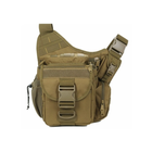 Тактична плечова сумка D5-2012, Wolf brown (К305) - зображення 2