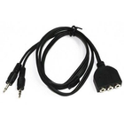 Кабель мультимедийный подовжувач Jack 3.5mm папа/ 3х3.5mm мама ...