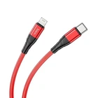 Кабель зарядки HOCO DU02 Max (20W) (1М) для Тайп-с/Лайтнінг для Apple iPhone iPad Type-C (USB-C) до Lightning Червоний