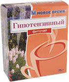 Трав'яний чай для зниження артеріального тиску, судин та серця "Гіпотензивний" Новий час, збирання 75 г