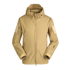 Тактическая куртка Soft Shell Lesko A001 Sand Khaki XL армейская военная хаки (K/OPT2-4255-27081)