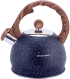 Чайник Kamille Whistling Kettle Marble 2л из нержавеющей стали со свистком, черный мрамор (KM-1071)